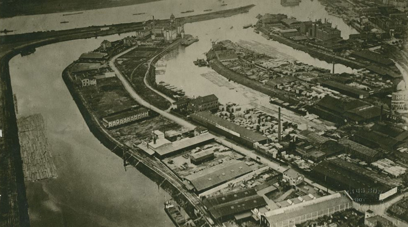 Hafen Lausward um 1905 - Foto: Stadtarchiv Düsseldorf