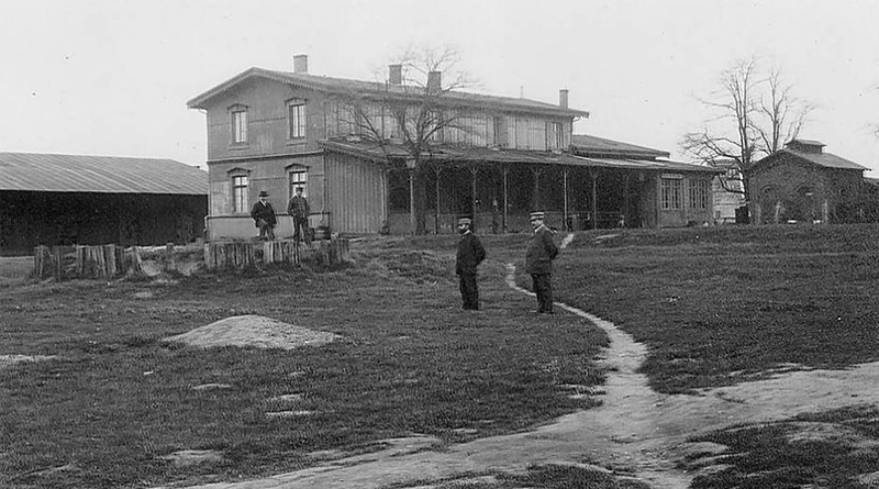 Oberkassel Rheinstation um 1890