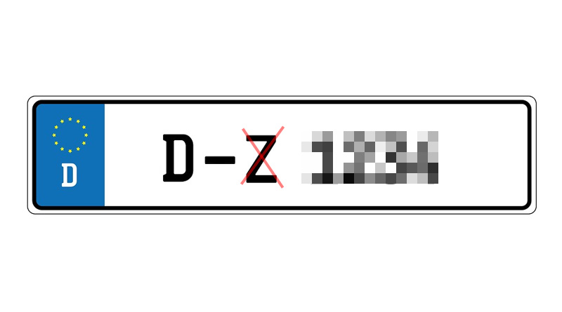 Symbolfoto - Kfz-Kennzeichen mit Z
