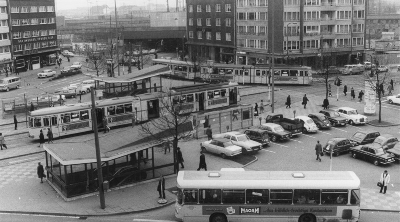 Worringer Platz um 1962 (Bild: Rheinbahn Blog)