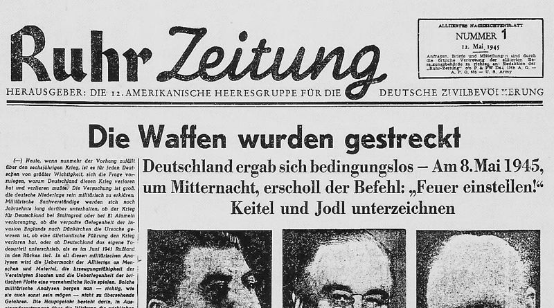 Ruhrzeitung 1. Ausgabe 12. Mai 1945