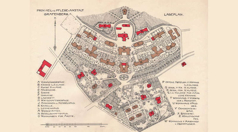 Provinzial-Heil- und Pflegeanstalt Grafenberg - Lageplan