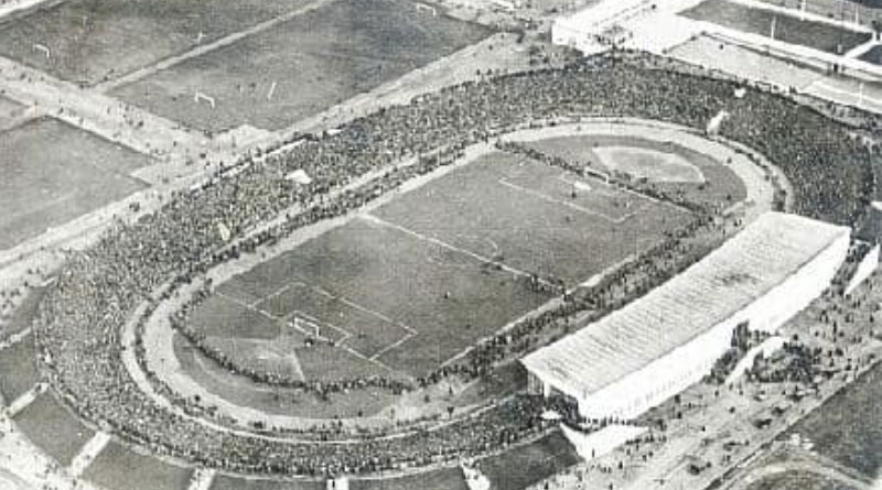 Offizielle Eröffnung des Rheinstadions mit dem Fußballspiel zwischen Deutschland und den Niederlanden am 18. April 1926 - Foto: Stadtarchiv Düsseldorf