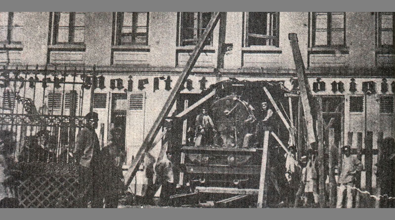Sensationeller Eisenbahnunfall am 13. August 1873. Bild: Public Domain