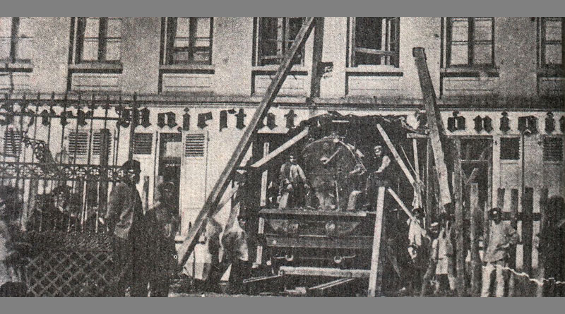 Sensationeller Eisenbahnunfall am 13. August 1873. Bild: Public Domain