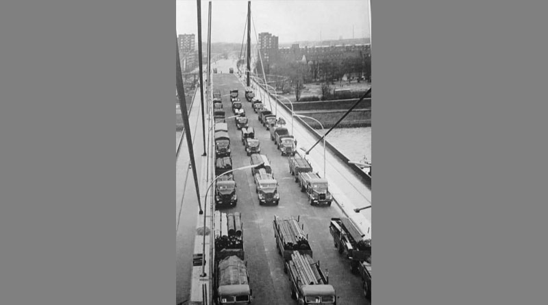 Belastungstest der neu gebauten Nordbrücke