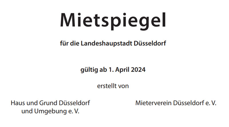 Neuer Mietspiegel 2024 für Düsseldorf veröffentlicht