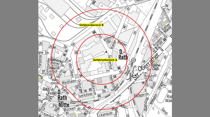 Fliegerbombe Rath 07.06.2016
