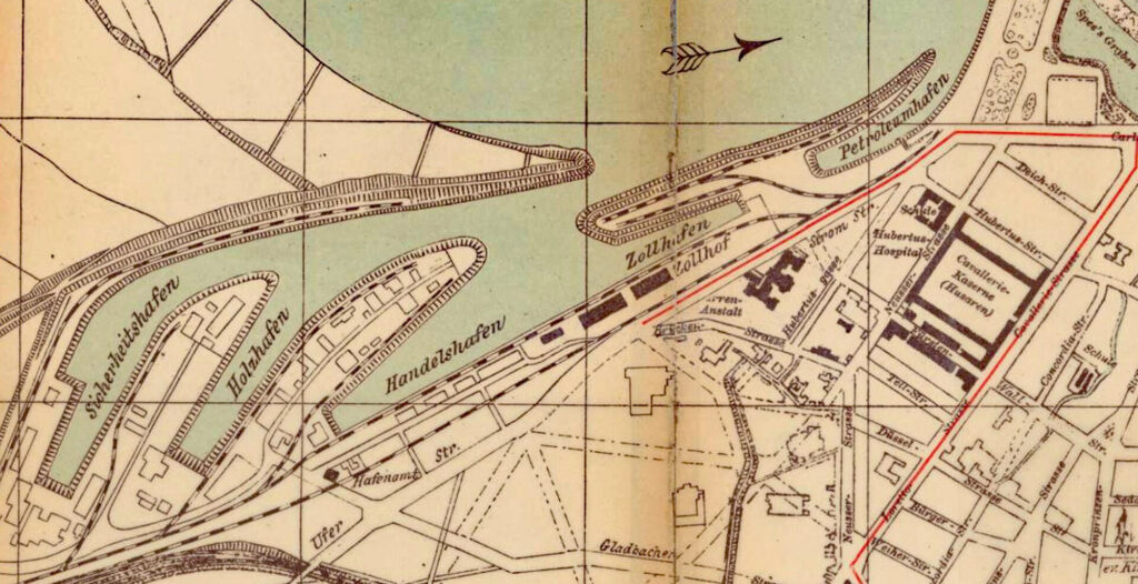 Hafenanlagen Düsseldorf um 1900
