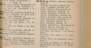Wassenberg-Namensträger im Düsseldorfer Adressbuch 1891