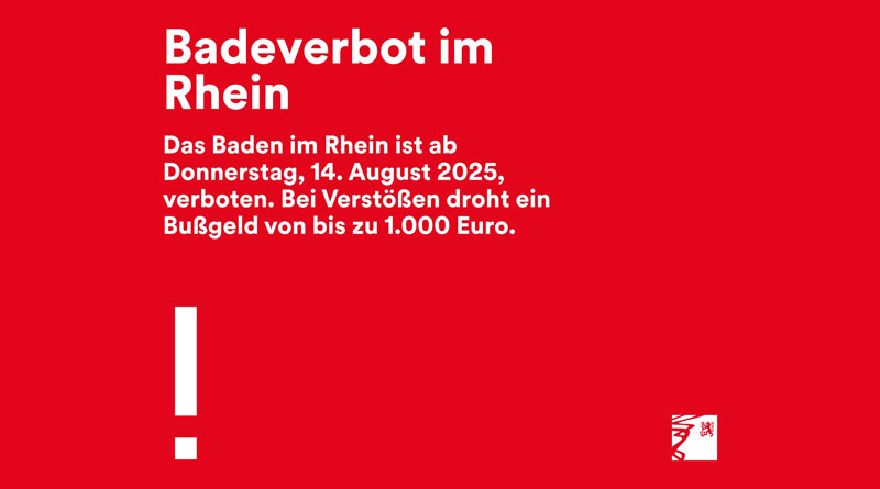 Badeverbot Düsseldorf ab 14. August 2025