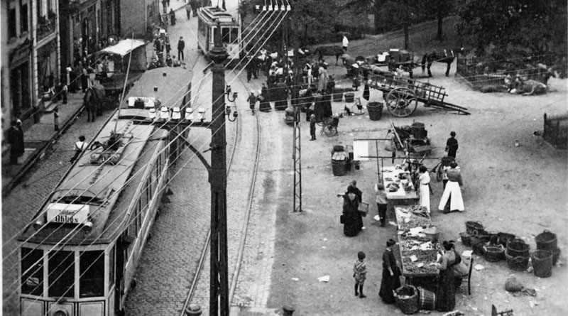 Linie O - Von 1896 bis 1961/62 fuhren die Straßenbahnlinien O und V durch Hilden. Sie verbanden Benrath, Hilden und O(hligs) beziehungsweise V(ohwinkel) miteinander. Foto: Stadtarchiv