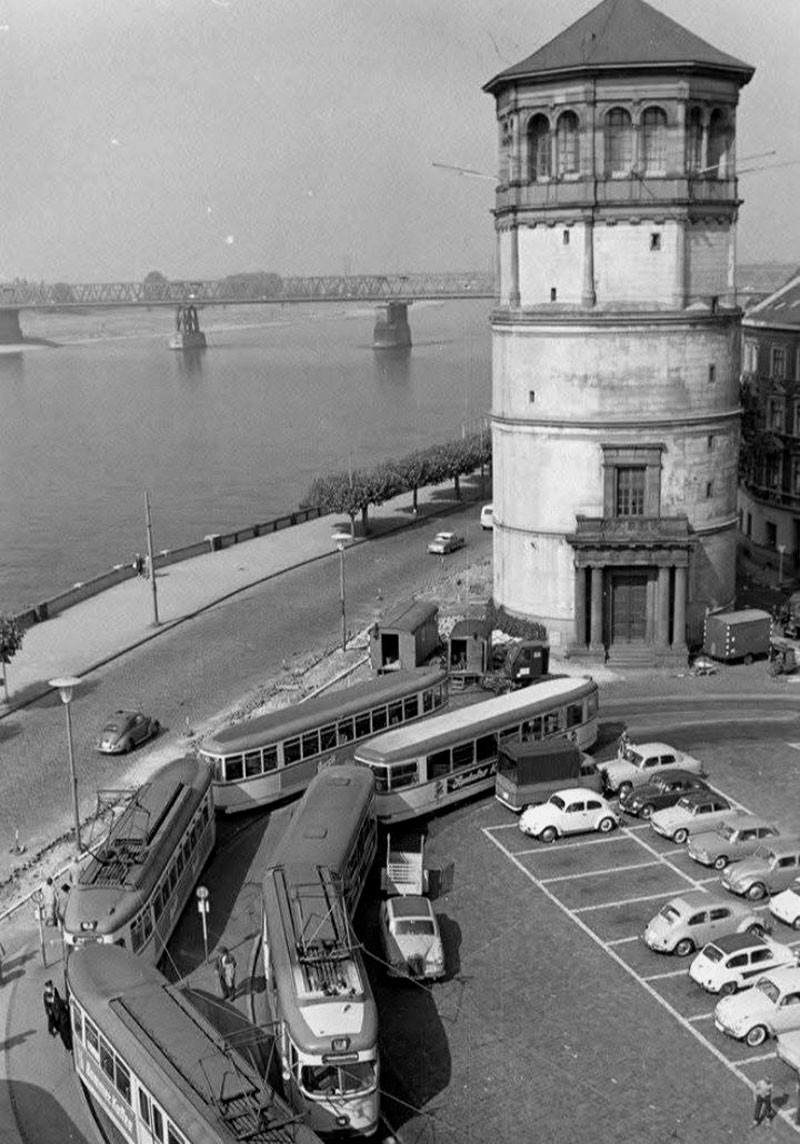 Schleife Burgplatz um 1960 - Bild: Rheinbahn