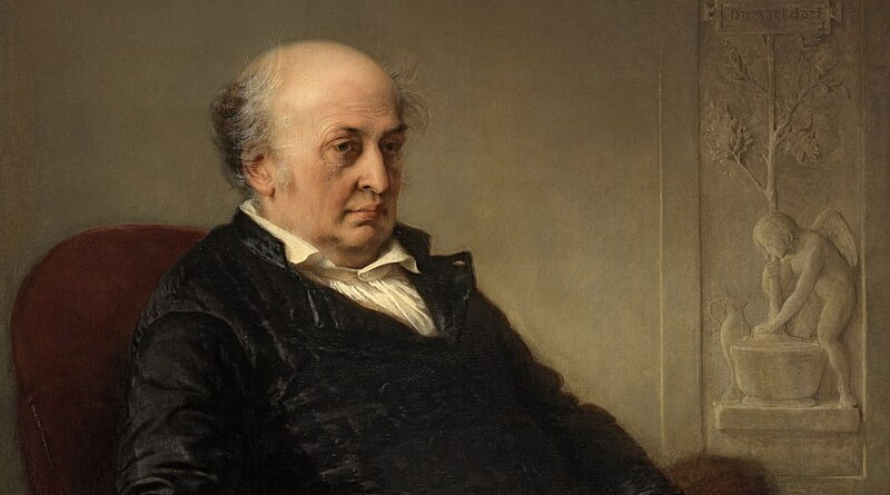 Ausschnitt aus einem Bild von Wilhelm von Schadow, 1860 gemalt von seinem Sch&uuml;ler und Schwager Eduard Bendemann (K&ouml;nigliches Museum der Sch&ouml;nen K&uuml;nste Antwerpen).