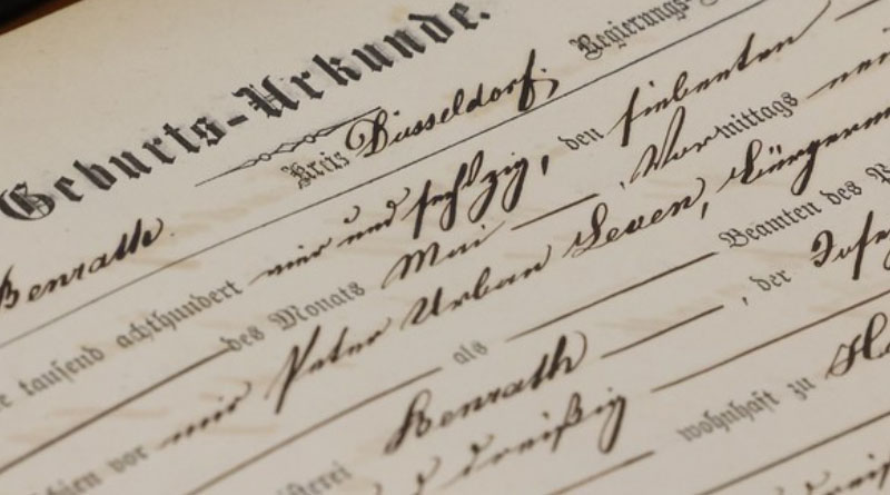 Stadtarchiv Düsseldorf stellt 600.000 digitalisierte Urkunden des Personenstandsregister online - Copyright: Landeshauptstadt Düsseldorf/David Young