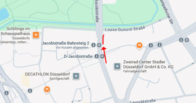 Rheinbahn: Haltestelle „Jacobistraße, Steig 2“ wird bis Ende 2026 verlegt
