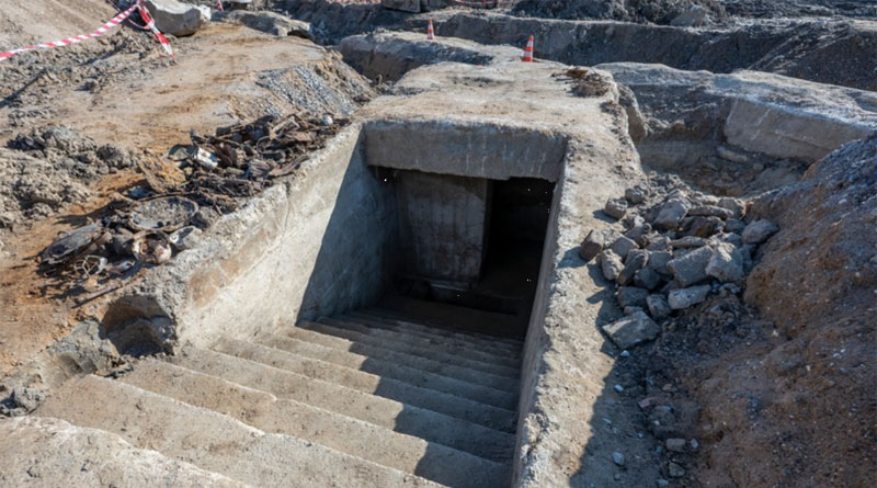 S&uuml;dlicher Zugang des Deckungsgrabens - Copyright: Landeshauptstadt D&uuml;sseldorf/Institut f&uuml;r Denkmalschutz und Denkmalpflege