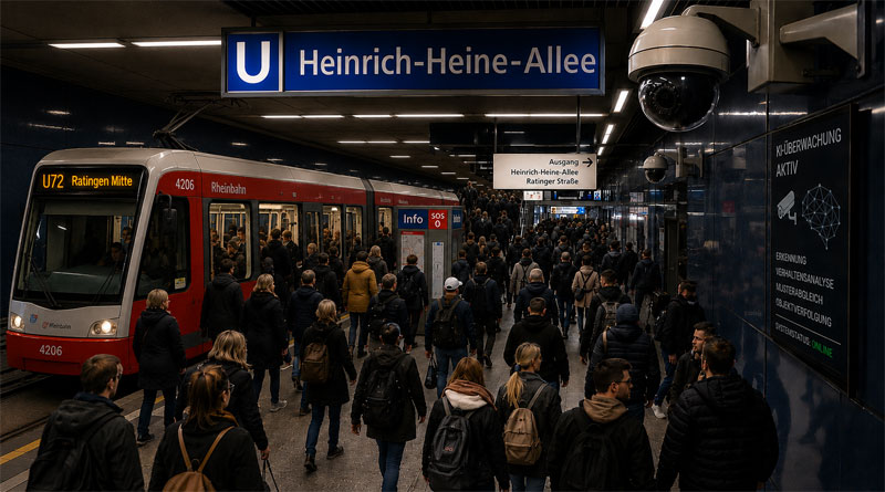 Rheinbahn: KI soll Gefahrensituationen erkennen – Pilotprojekt am U-Bahnhof „Heinrich-Heine-Allee“