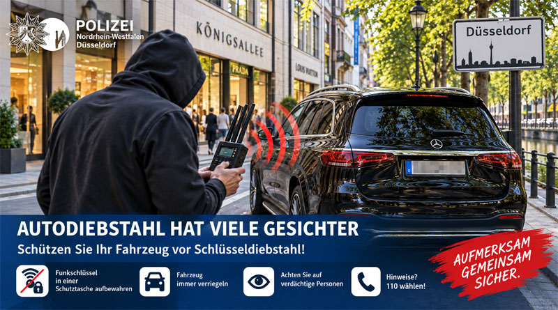 Polizei warnt vor Diebstählen aus Pkw mit Hilfe von Störsendern (Jammer)